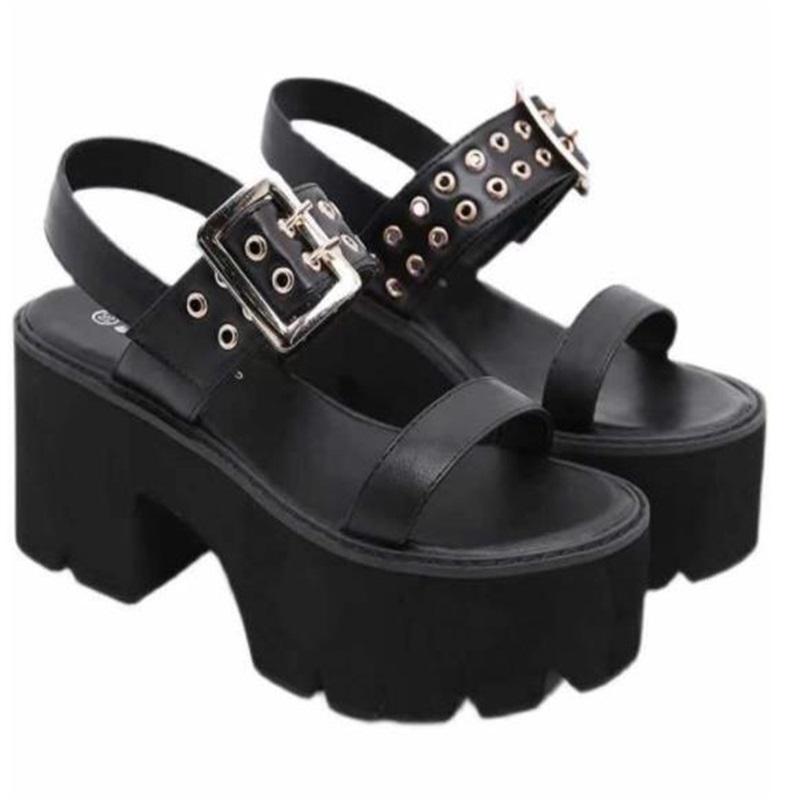 Sandals 2023 Thick-Soled Buckle Polyurethane Imitation Leather Pu Personality Wild Round Toe Casual Black Fashion Women's
Sandals 2023 Thick-Soled Buckle Polyurethane Imitation Leather Pu Personality Wild Round Toe Casual Black Fashion Women's