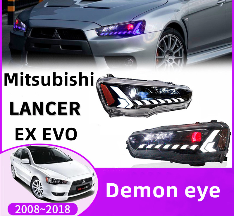 Auto Headlights For Mitsubishi Lancer EX EVO 20 08-20 18 DRL Headlight Front Fog Lamp Car Accessories