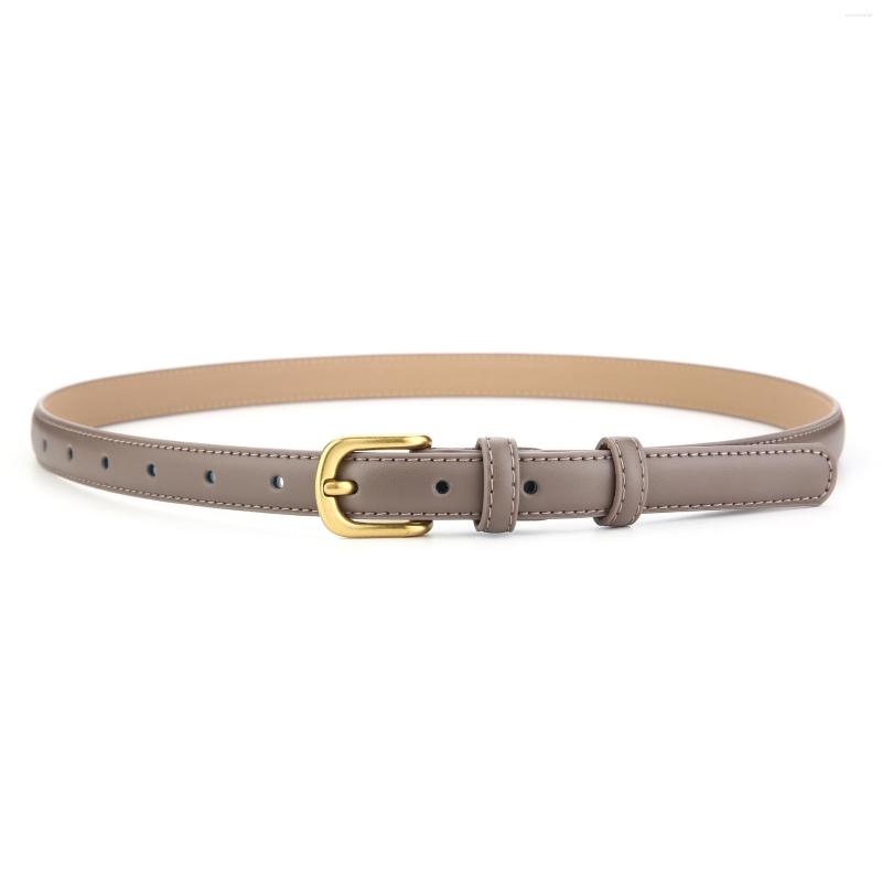 Belts Women's Luxury Genuine Leather Belt Retro Wearing Fashion Gold Button Jeans Small Design Versatile Thin, Black
Belts Women's Luxury Genuine Leather Belt Retro Wearing Fashion Gold Button Jeans Small Design Versatile Thin, Black