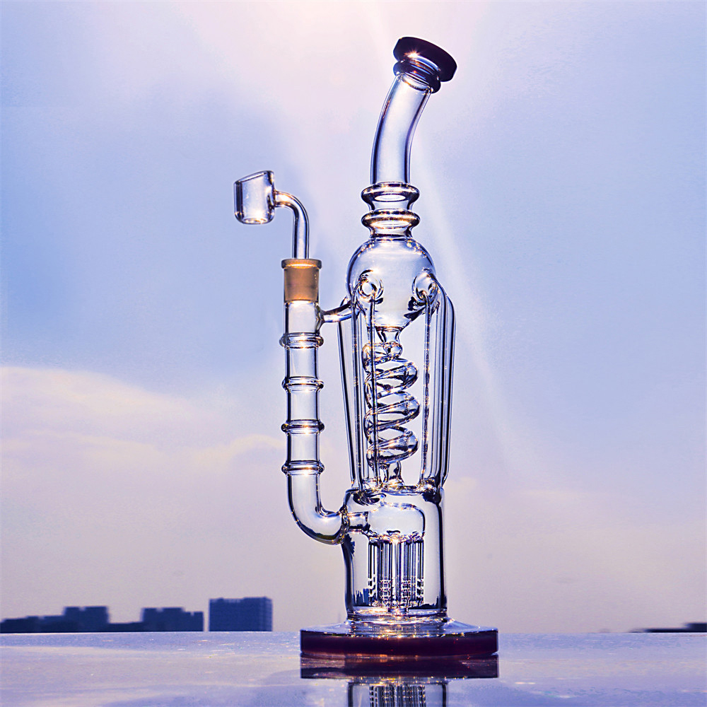 12.6 Inch Spiral Water Pipe Hookah Bubbler Straight Glass Bong Dab Rig and Perc Oil Rigs with 14mm Banger for Smoking
12.6 Inch Spiral Water Pipe Hookah Bubbler Straight Glass Bong Dab Rig and Perc Oil Rigs with 14mm Banger for Smoking