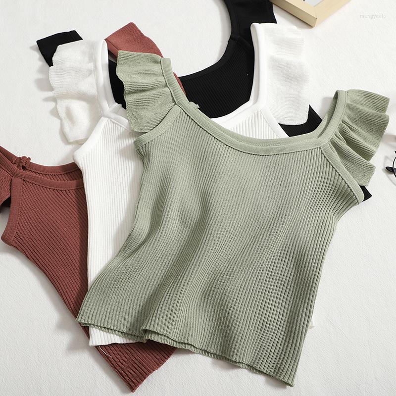 Women's Tanks HELIAR Women KniRuffles Crop Tops O-Neck Sleeveless Summer Top Female Casual Basic Off Shoulder Slim Tank, White
Women's Tanks HELIAR Women KniRuffles Crop Tops O-Neck Sleeveless Summer Top Female Casual Basic Off Shoulder Slim Tank, White