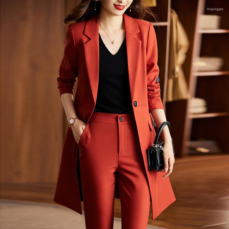 Women' Two Piece Pants Orange High Quality Autumn Winter Formal Ladies Lengthen Blazer Women Business Suits Work Wear Office Uniform Jacket, Orange blazer pants
Women' Two Piece Pants Orange High Quality Autumn Winter Formal Ladies Lengthen Blazer Women Business Suits Work Wear Office Uniform Jacket, Orange blazer pants