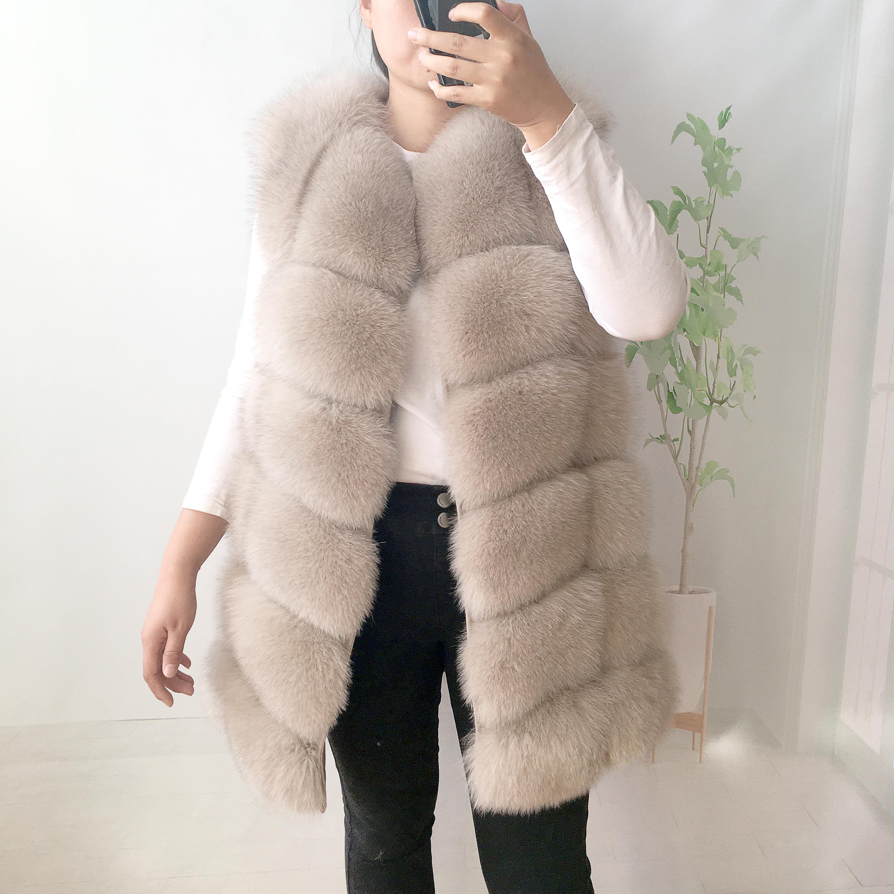 Fur 2022 New Women' Winter Real Fur Coat High Quality Natural Fox Fur Vest Fashion Luxurious Warm Sleeveless 80cm Length jacket, Beige
Fur 2022 New Women' Winter Real Fur Coat High Quality Natural Fox Fur Vest Fashion Luxurious Warm Sleeveless 80cm Length jacket, Beige