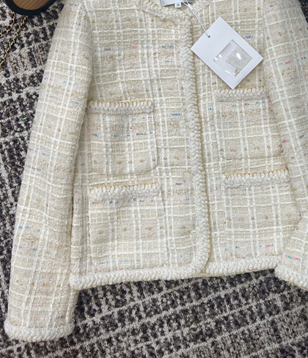 Chan New 2023 Women's brand jacket Fashion high-end autumn winter Chains CCCC LOGO tweed coat Leisure Spring Coats overcoat cardigan birthday Mother's Day Gift, Ivory
Chan New 2023 Women's brand jacket Fashion high-end autumn winter Chains CCCC LOGO tweed coat Leisure Spring Coats overcoat cardigan birthday Mother's Day Gift, Ivory