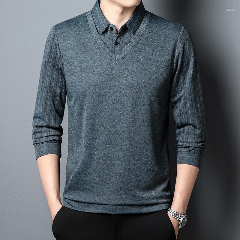 Men's T Shirts Brand Men Clothing Spring And Autumn Long Sleeve Fake Two Pieces Striped T-Shirt Male Casual Regular Tops, Darkgreen t shirt
Men's T Shirts Brand Men Clothing Spring And Autumn Long Sleeve Fake Two Pieces Striped T-Shirt Male Casual Regular Tops, Darkgreen t shirt