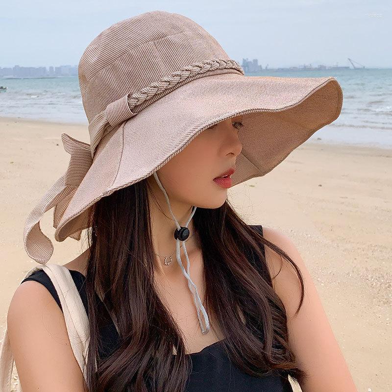 Wide Brim Hats Summer Sunscreen Visor Hat Big Eaves Uv Protection Bow Everything Fashion Sun Face Mask Striped Fisherman'S
Wide Brim Hats Summer Sunscreen Visor Hat Big Eaves Uv Protection Bow Everything Fashion Sun Face Mask Striped Fisherman'S