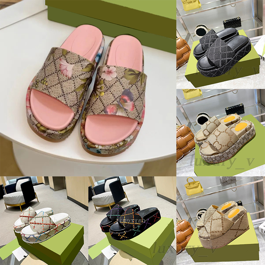 Designer Slippers Platform Sandals Men Women Luxury Classic Floral Brocade Slides Rubber Flip Flops Gear Bottoms Beach Mules
Designer Slippers Platform Sandals Men Women Luxury Classic Floral Brocade Slides Rubber Flip Flops Gear Bottoms Beach Mules