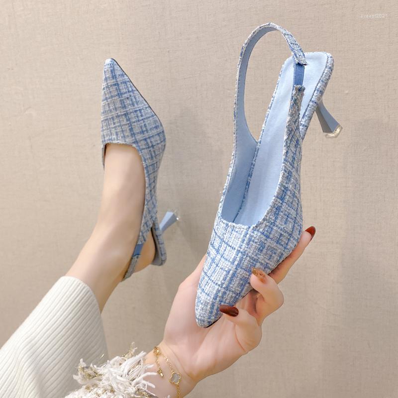 Sandals 2023 Fashion Stiletto Slingback Pointed Toe Slip-on Muller Shoes Ladies Elegant Shallow Mouth Night High Heels, Blue
Sandals 2023 Fashion Stiletto Slingback Pointed Toe Slip-on Muller Shoes Ladies Elegant Shallow Mouth Night High Heels, Blue