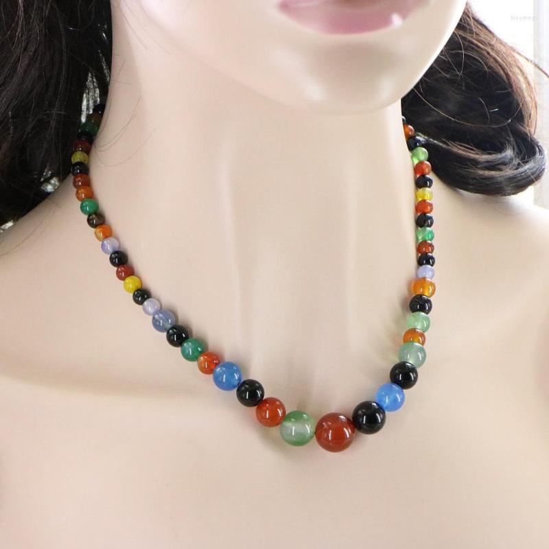 Chains Bohemian Natural Mixed Color Agates Stone Necklace Clavicle Chain Fashion Elegant Woman Banquet Wedding Christmas Jewelry Gift
Chains Bohemian Natural Mixed Color Agates Stone Necklace Clavicle Chain Fashion Elegant Woman Banquet Wedding Christmas Jewelry Gift