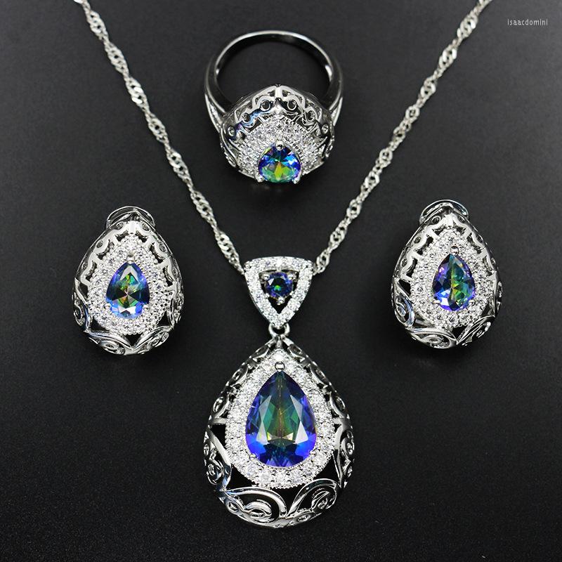 Necklace Earrings Set Austrian Crystal Guardian Water Drop Jewelry Colorful Blue Fine For Women And Rings, Picture shown
Necklace Earrings Set Austrian Crystal Guardian Water Drop Jewelry Colorful Blue Fine For Women And Rings, Picture shown