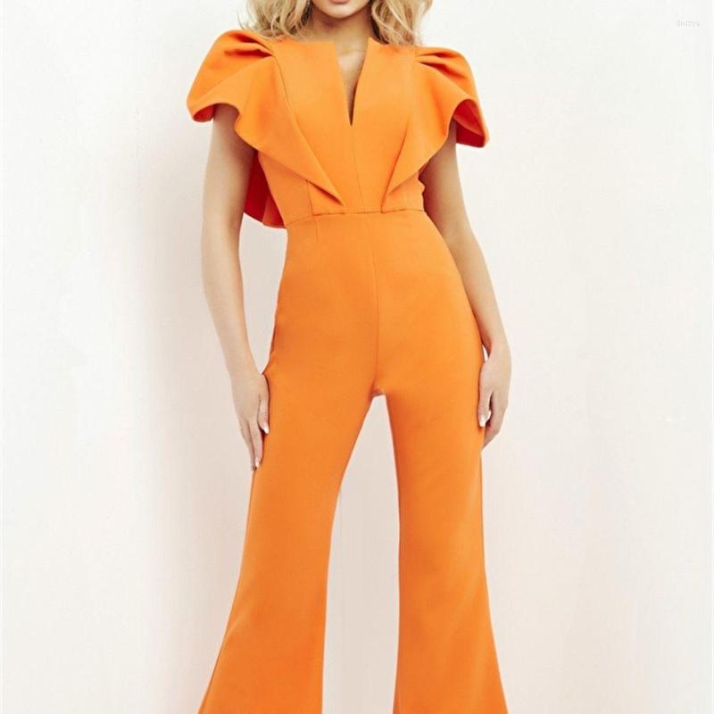 Runway Dresses Orange Jumpsuit V Neckline Pleated Short Sleeve Tight Tops Star Prom Micro Flare Fit Formal Occasion Dress Vestidos, Blue
Runway Dresses Orange Jumpsuit V Neckline Pleated Short Sleeve Tight Tops Star Prom Micro Flare Fit Formal Occasion Dress Vestidos, Blue