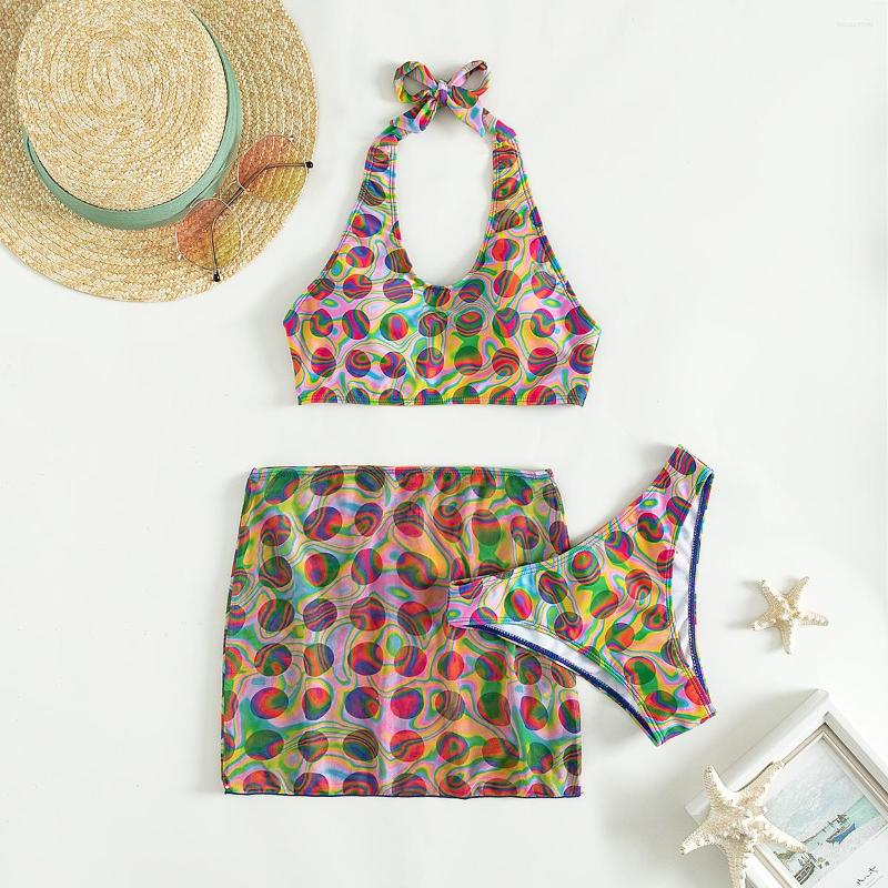 Women' Swimwear Retro Printed 3 Piece Bikinis Set For Women Summer Bathing Suit Halter Bandage Bra Swim Bottoms Cover Up Mini Skirt, Mixed color
Women' Swimwear Retro Printed 3 Piece Bikinis Set For Women Summer Bathing Suit Halter Bandage Bra Swim Bottoms Cover Up Mini Skirt, Mixed color