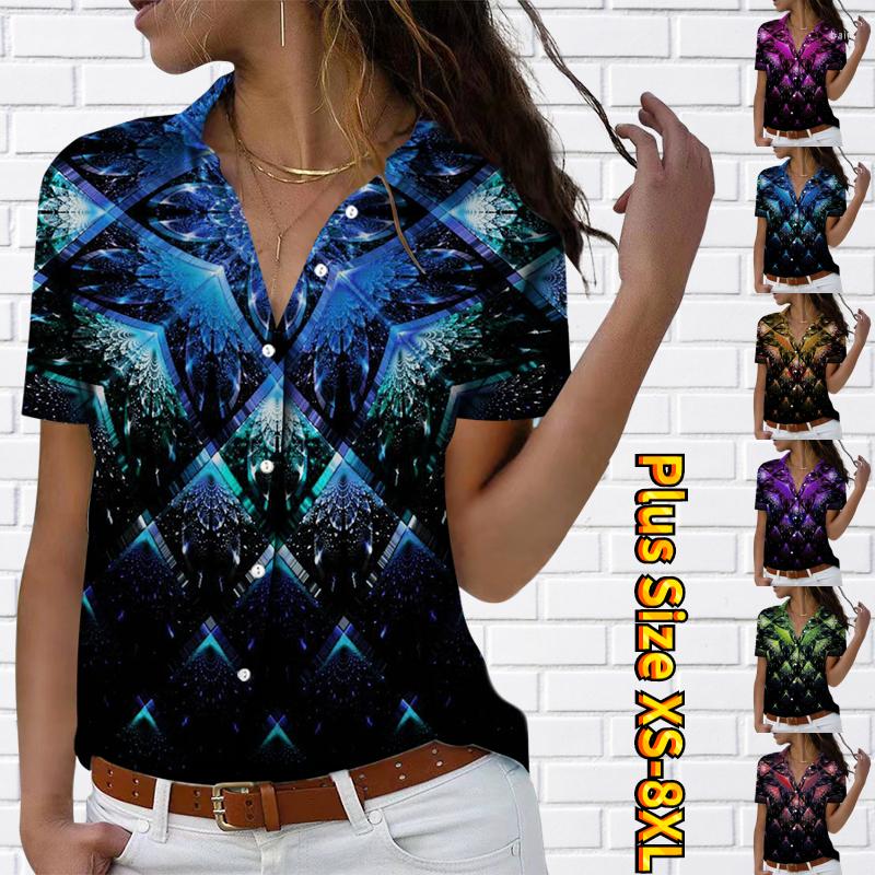 Women's Blouses Ew Summer Loose Top Women's Fashion Casual Blouse Trend Shirt Sexy V-neck Short Sleeve Design Printed Clothes -8XL, 21061pink
Women's Blouses Ew Summer Loose Top Women's Fashion Casual Blouse Trend Shirt Sexy V-neck Short Sleeve Design Printed Clothes -8XL, 21061pink