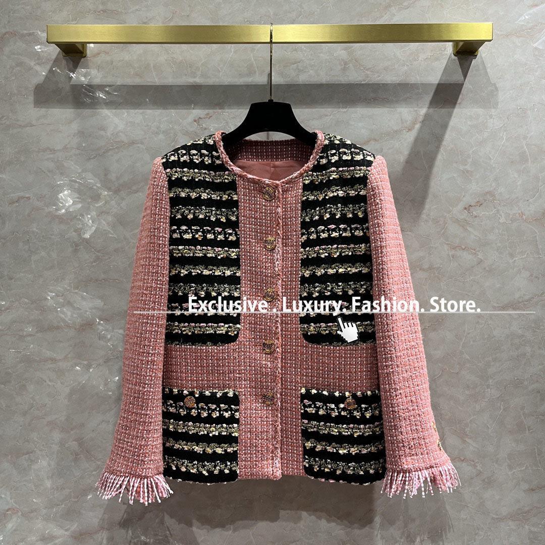 Fur Best Version Luxury Brand Runway Clothes Coats and Jackets Women Coat Wool Tweed Tassel Design Woman Jacket with Silk Lining SL, As pic
Fur Best Version Luxury Brand Runway Clothes Coats and Jackets Women Coat Wool Tweed Tassel Design Woman Jacket with Silk Lining SL, As pic