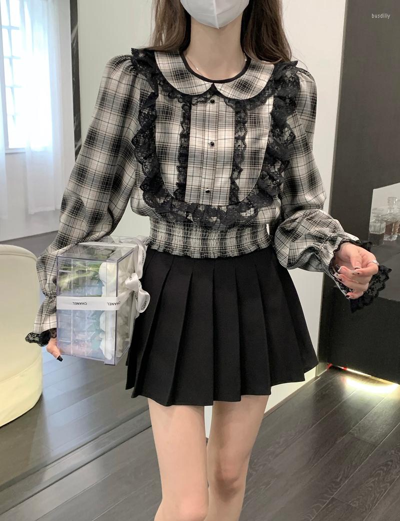 Women' Blouses & Shirts Cotton Blouse Fashion Plaid Lace Shirt Summer Skinny 2023 High Street Long Sleeve Top Bow Vintage, Photo color
Women' Blouses & Shirts Cotton Blouse Fashion Plaid Lace Shirt Summer Skinny 2023 High Street Long Sleeve Top Bow Vintage, Photo color