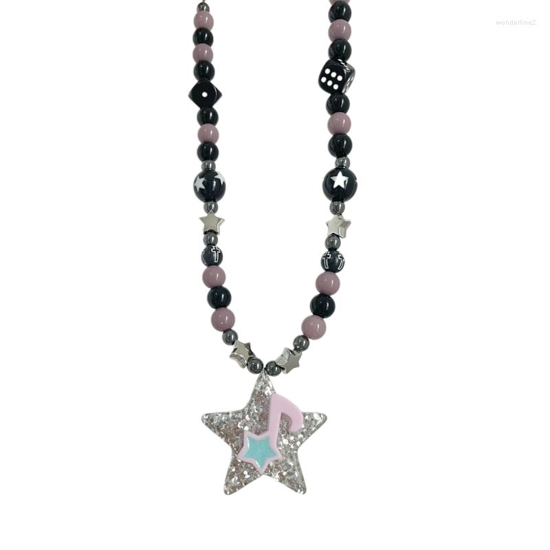 Chains Harajuku Sweet Cool Y2k Glitter Star Pendant Necklaces Girls Irregular Pearl Beads Necklace For Women Korean Jewelry
Chains Harajuku Sweet Cool Y2k Glitter Star Pendant Necklaces Girls Irregular Pearl Beads Necklace For Women Korean Jewelry
