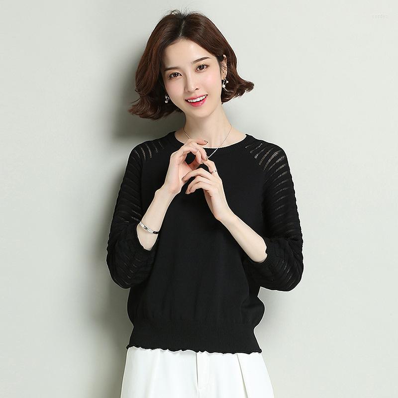 Women's Sweaters Women Three-quarter Sleeve Thin Sweater Spring Korean Round Collar Pullovers Female Solid Color Casual Fashion Tops H9355, Black
Women's Sweaters Women Three-quarter Sleeve Thin Sweater Spring Korean Round Collar Pullovers Female Solid Color Casual Fashion Tops H9355, Black