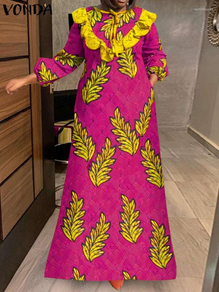 Plus Size Dresses 5XL VONDA Women Floral Printed Maxi Dress Casual Lace Party Sundress Summer Long Sleeve Vintage Bohemian Beach Robe, Green
Plus Size Dresses 5XL VONDA Women Floral Printed Maxi Dress Casual Lace Party Sundress Summer Long Sleeve Vintage Bohemian Beach Robe, Green