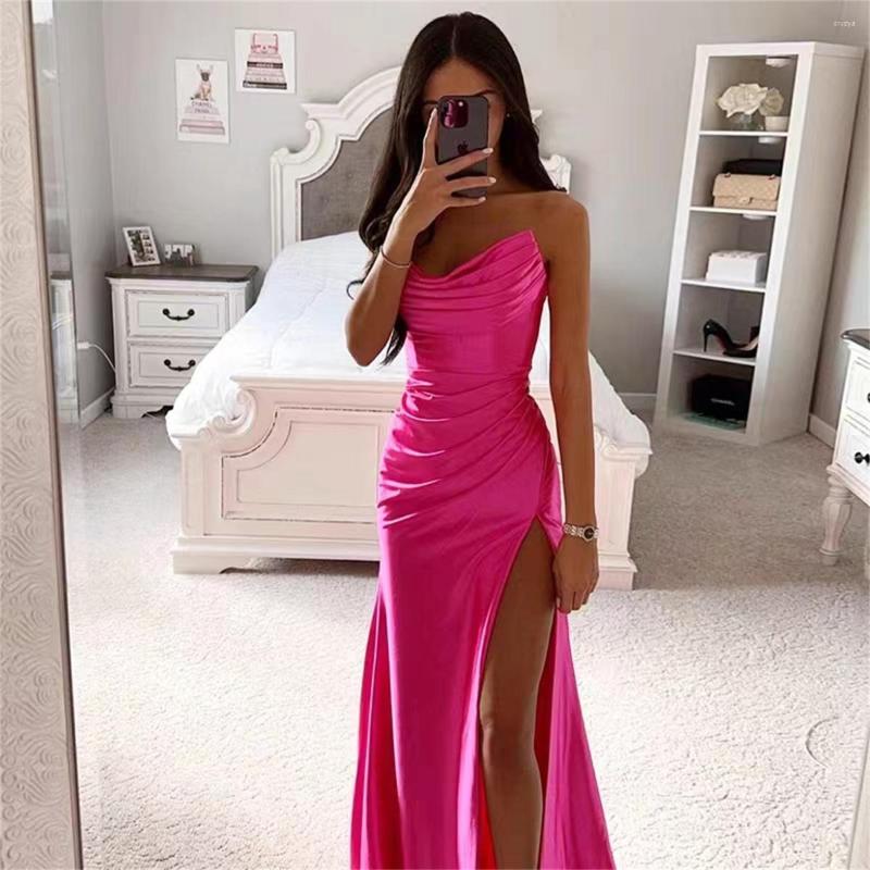 Runway Dresses Evening Dress Prom Bandeau Sleeveless Pleated Split Elegant Pink Purple Red Tailored Style 2023 Est, Yellow
Runway Dresses Evening Dress Prom Bandeau Sleeveless Pleated Split Elegant Pink Purple Red Tailored Style 2023 Est, Yellow