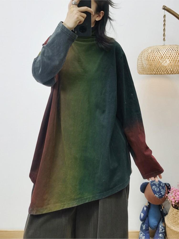 Women's T Shirts Women T-shirt 2023 Spring Retro Irregular Print Pullovers Tops Ladies Casual Loose Half High Collar Vintage, Figure 1
Women's T Shirts Women T-shirt 2023 Spring Retro Irregular Print Pullovers Tops Ladies Casual Loose Half High Collar Vintage, Figure 1