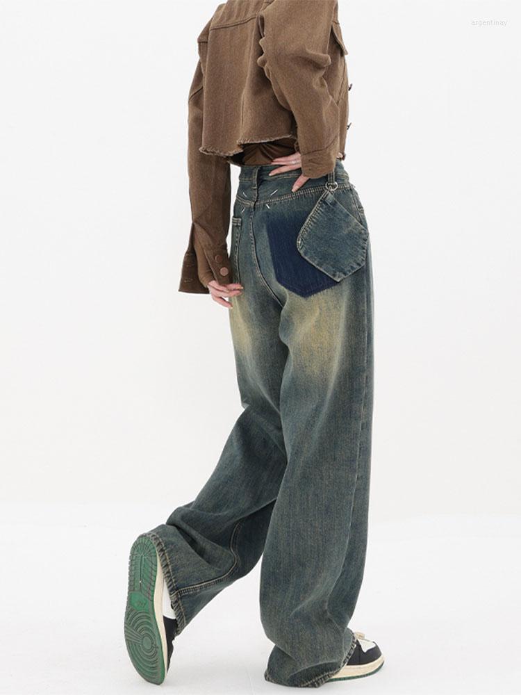 Women' Jeans Women' Blue Vintage Wide Leg Fashion Baggy High Waist Straight Pants Street Mopping Denim Trouser Autumn Ladies
Women' Jeans Women' Blue Vintage Wide Leg Fashion Baggy High Waist Straight Pants Street Mopping Denim Trouser Autumn Ladies