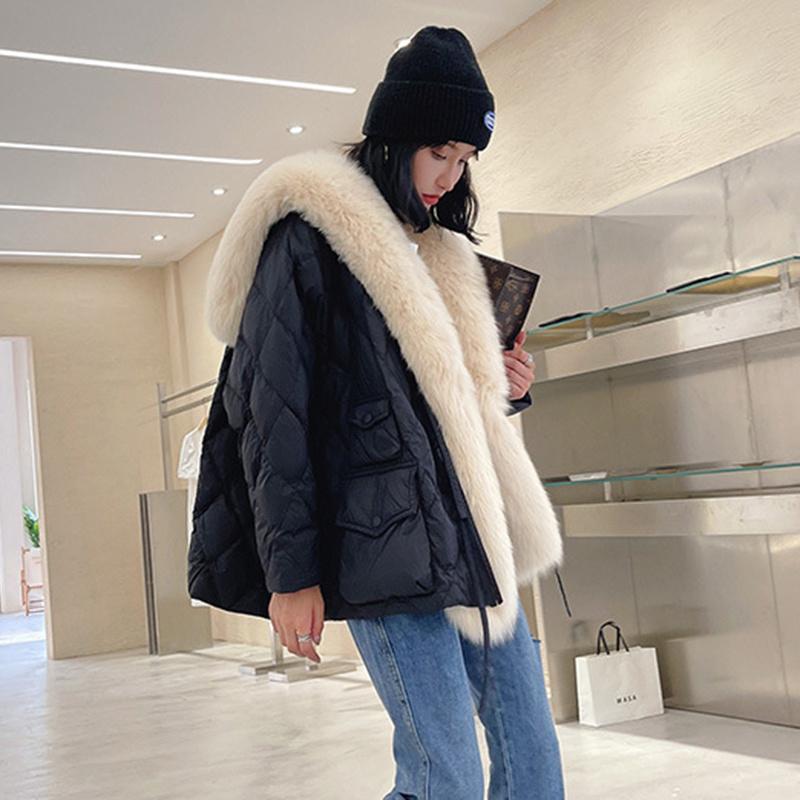 Parkas Down Jacket Women's Winter Real Fox Fur Collar Parka Thick Warm Coat 2021 Long Sleeve Women Fluffy Fur Placket Oversize Clothes, Khaki
Parkas Down Jacket Women's Winter Real Fox Fur Collar Parka Thick Warm Coat 2021 Long Sleeve Women Fluffy Fur Placket Oversize Clothes, Khaki