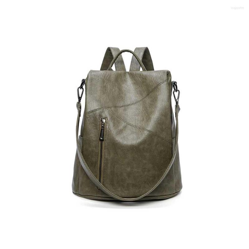 School Bags PU Leather Women Backpack Zipper Solid Color Multi-pocket Replacement Student Travelling Shoulder Bag Schoolbag, Black
School Bags PU Leather Women Backpack Zipper Solid Color Multi-pocket Replacement Student Travelling Shoulder Bag Schoolbag, Black