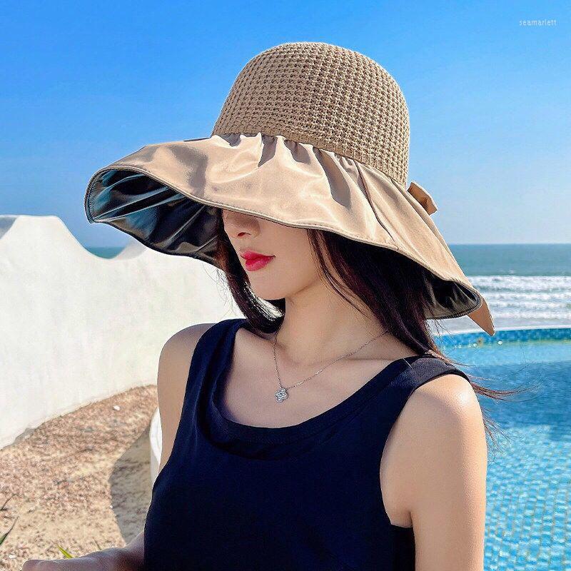 Wide Brim Hats Spring Summer Big Women Bucket Hat Solid Color Foldable UV Protection Outdoor Beach Panama Cap Sun HatsWide, Black
Wide Brim Hats Spring Summer Big Women Bucket Hat Solid Color Foldable UV Protection Outdoor Beach Panama Cap Sun HatsWide, Black