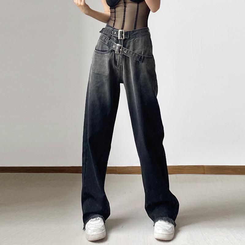 Jeans Summer New Gradient Black High Waist Jeans Fashion Straight Burrs Wide Leg Pants High Street Baggy Mopping Denim Trouser Ladies
Jeans Summer New Gradient Black High Waist Jeans Fashion Straight Burrs Wide Leg Pants High Street Baggy Mopping Denim Trouser Ladies
