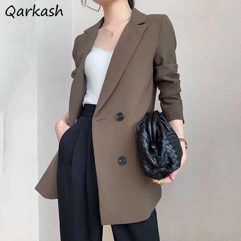 Pants Blazers Women Spring Elegant Office Lady Minimalist Retro Double Breasted Temperament Femme Classic Popular Outwear Chic Soft, Coffee
Pants Blazers Women Spring Elegant Office Lady Minimalist Retro Double Breasted Temperament Femme Classic Popular Outwear Chic Soft, Coffee