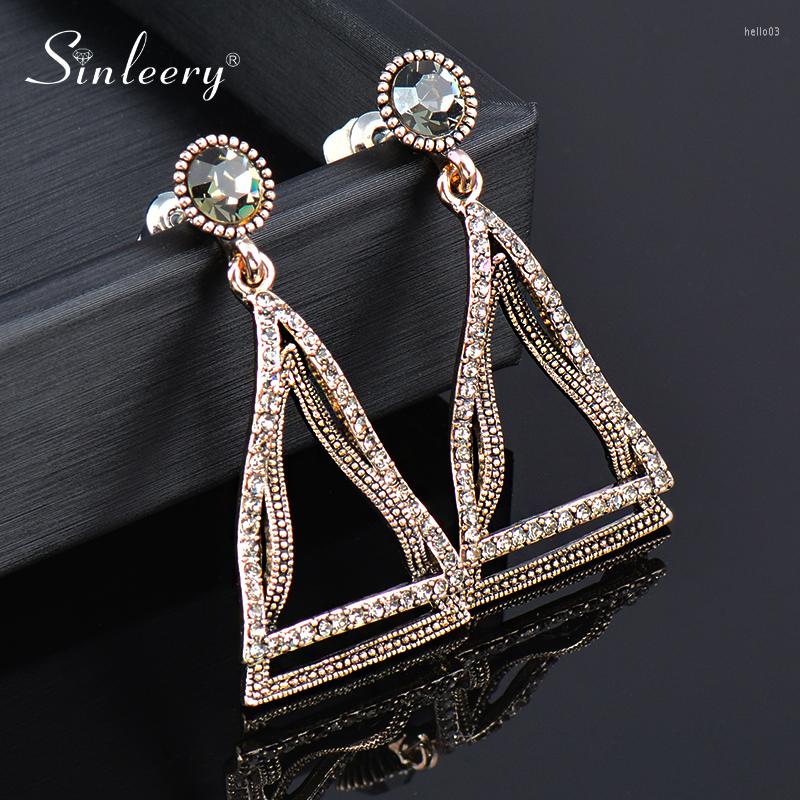 Dangle Earrings SINLEERY Vintage Big Hollow Triangle For Women Gray Cubic Zirconia Retro Jewelry Accessories ES636 SSB
Dangle Earrings SINLEERY Vintage Big Hollow Triangle For Women Gray Cubic Zirconia Retro Jewelry Accessories ES636 SSB