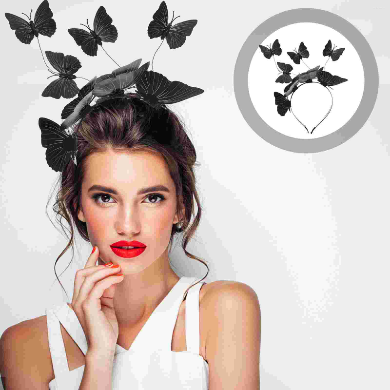 Bandanas Fairy Headbands Women Black Fake Butterflies Headband Cintillos De 3D Butterfly Fashion
Bandanas Fairy Headbands Women Black Fake Butterflies Headband Cintillos De 3D Butterfly Fashion