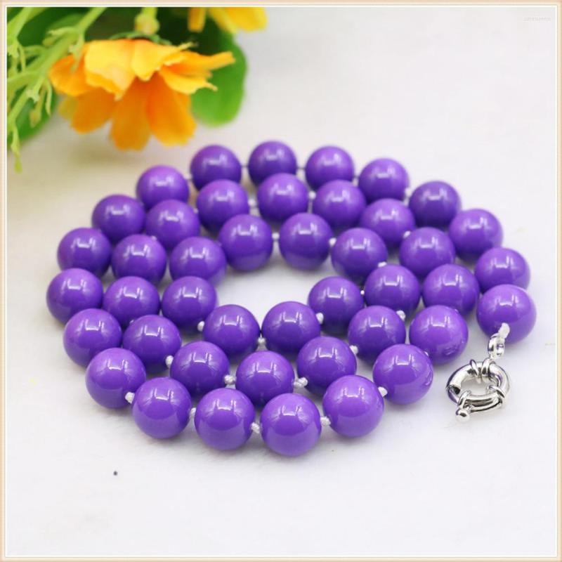 Chains Beautiful Pure Purple Glass Shell Pearl Necklace 10mm Round Beads Neckwear Steering Wheel Clasp Women Girls Ornaments Jewelry
Chains Beautiful Pure Purple Glass Shell Pearl Necklace 10mm Round Beads Neckwear Steering Wheel Clasp Women Girls Ornaments Jewelry