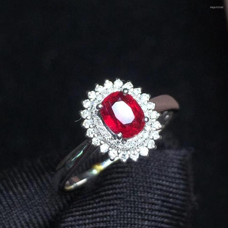 Cluster Rings T1214 Ruby Ring Fine Jewelry Solid 18K Gold Nature Red 0.83ct Diamonds For Women Presents
Cluster Rings T1214 Ruby Ring Fine Jewelry Solid 18K Gold Nature Red 0.83ct Diamonds For Women Presents