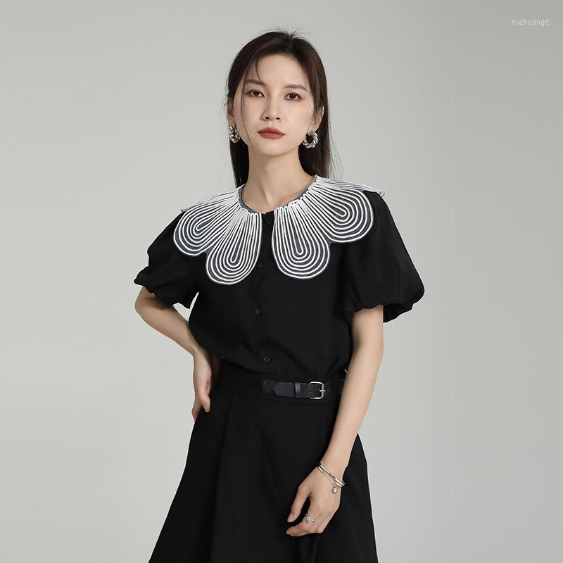 Women's Blouses Leorlax Original Design 2023summer Lace Lin Puff Sleeve Shirt Women's Personalized And Slim-looking Short-sleeved, Black
Women's Blouses Leorlax Original Design 2023summer Lace Lin Puff Sleeve Shirt Women's Personalized And Slim-looking Short-sleeved, Black