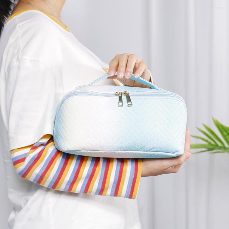 Cosmetic Bags PU Leather Toiletry Bag Colorful Wavy Pattern Gradient Pillow Wash Large Capacity Portable Zipper Fashion For Camping Hiking, Color c
Cosmetic Bags PU Leather Toiletry Bag Colorful Wavy Pattern Gradient Pillow Wash Large Capacity Portable Zipper Fashion For Camping Hiking, Color c