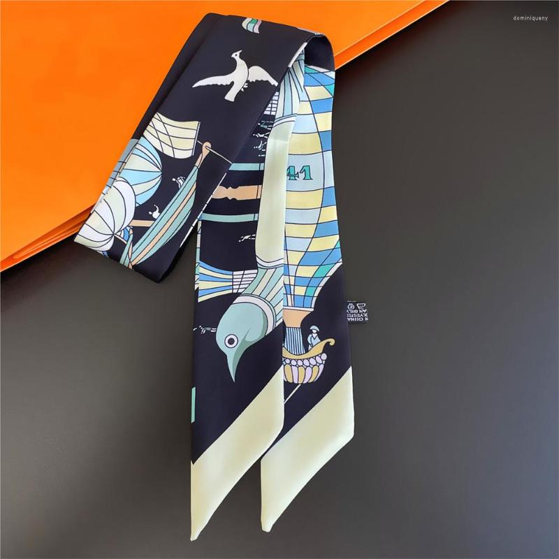 Scarves Silk Scarf Women Bird Boat Print Bag Skinny Wraps Design Wrist Towel Foulards Neckerchief Headband Muslim Hijabs 
Scarves Silk Scarf Women Bird Boat Print Bag Skinny Wraps Design Wrist Towel Foulards Neckerchief Headband Muslim Hijabs