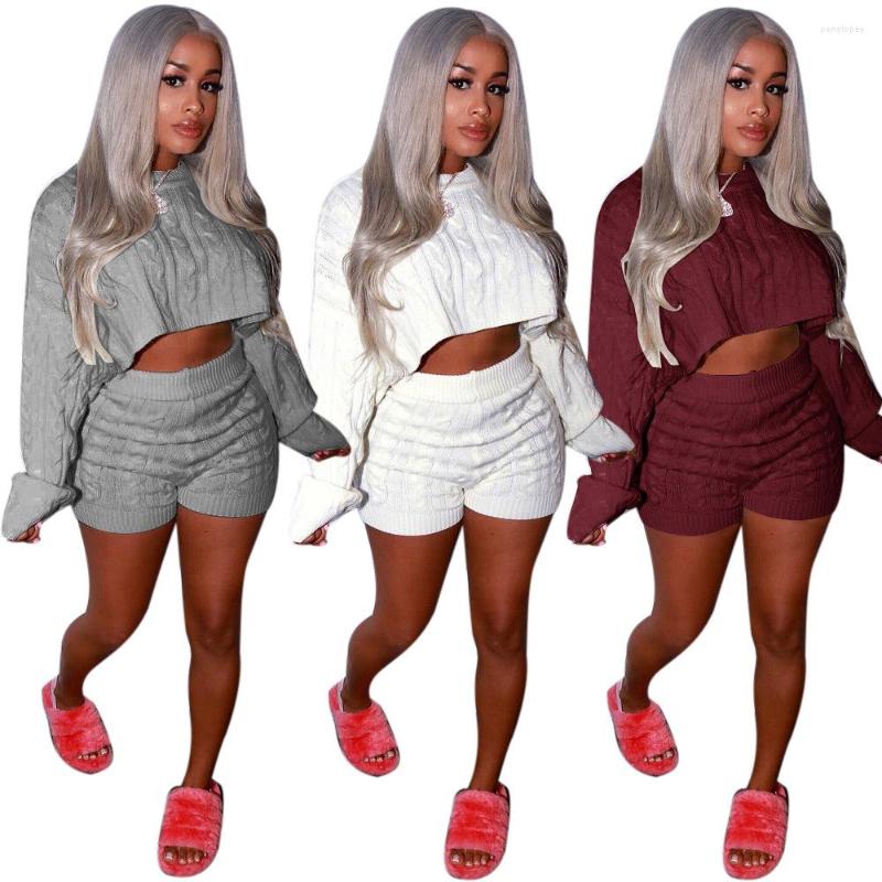 Women' Two Piece Pants Women Autumn Winter Knitted Sweater Set O Neck Long Batwing Sleeve Crop Top Shorts Sexy Night Club Outfits Tracksuit, Gray
Women' Two Piece Pants Women Autumn Winter Knitted Sweater Set O Neck Long Batwing Sleeve Crop Top Shorts Sexy Night Club Outfits Tracksuit, Gray