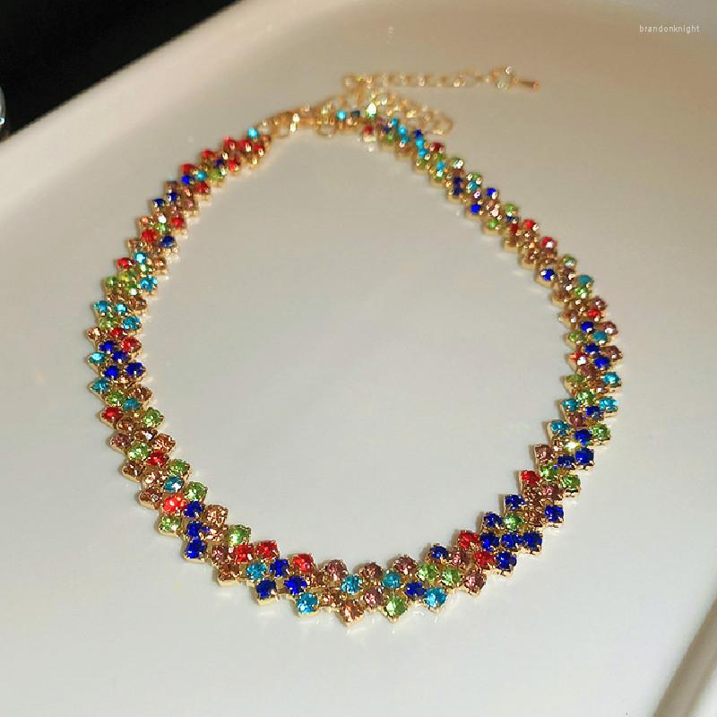 Choker FYUAN Fashion Colorful Blue Green Rhinestone Necklaces For Women Geometric Crystal Party Weddings Jewelry
Choker FYUAN Fashion Colorful Blue Green Rhinestone Necklaces For Women Geometric Crystal Party Weddings Jewelry