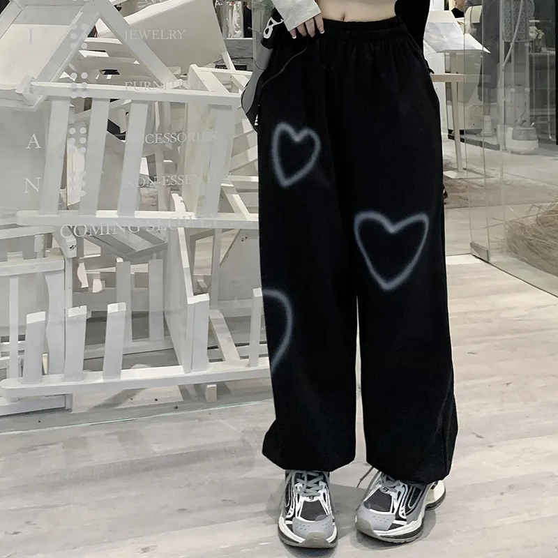 Women's Pants s Korean White Oversize Pant 2023 Spring Casual Loose High Waist Hallen Woman Streetwear Hip Hop Straight Trousers 230419