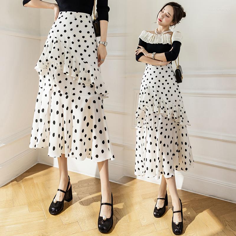 Skirts Fashion High Waist Chiffon Wave Point Women Casual Sexy Lady Long Black Split Fishtail Skirt Female Girls Kawaii Clothes, White
Skirts Fashion High Waist Chiffon Wave Point Women Casual Sexy Lady Long Black Split Fishtail Skirt Female Girls Kawaii Clothes, White