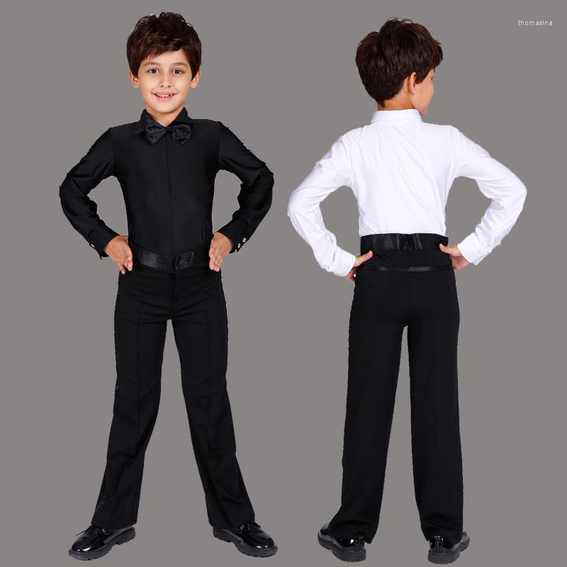 Stage Wear White Black Boys Latin Dance Costume Shiny Spandex Modern Ballroom Tango Rumba Shirts&pants
Stage Wear White Black Boys Latin Dance Costume Shiny Spandex Modern Ballroom Tango Rumba Shirts&pants