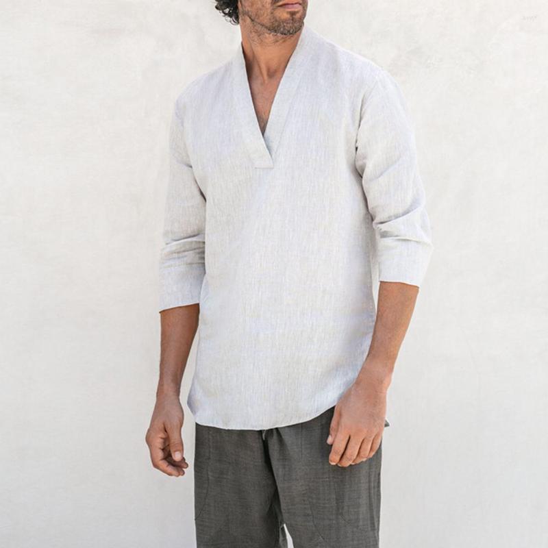 Men' T Shirts V-neck Long Sleeve Men Shirt Loose Dressing Up Casual T-shirt Solid Color Holiday Top Streetwear For Daily, White
Men' T Shirts V-neck Long Sleeve Men Shirt Loose Dressing Up Casual T-shirt Solid Color Holiday Top Streetwear For Daily, White