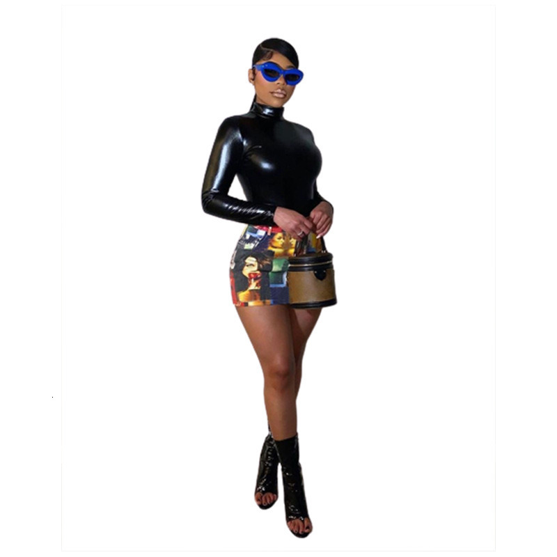 Skirts 3D Printed Women Fashion Mini Skirt Sexy Club Party Bodycon 230420