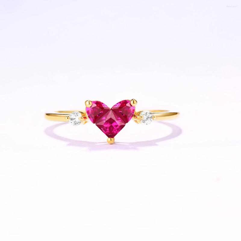 Cluster Rings ALLNOEL 14K 585 Yellow Gold 18K 750 K For Women Red Corundum Heart Sweet Romance Anniversary Gift Fine Jewelry 24k
Cluster Rings ALLNOEL 14K 585 Yellow Gold 18K 750 K For Women Red Corundum Heart Sweet Romance Anniversary Gift Fine Jewelry 24k