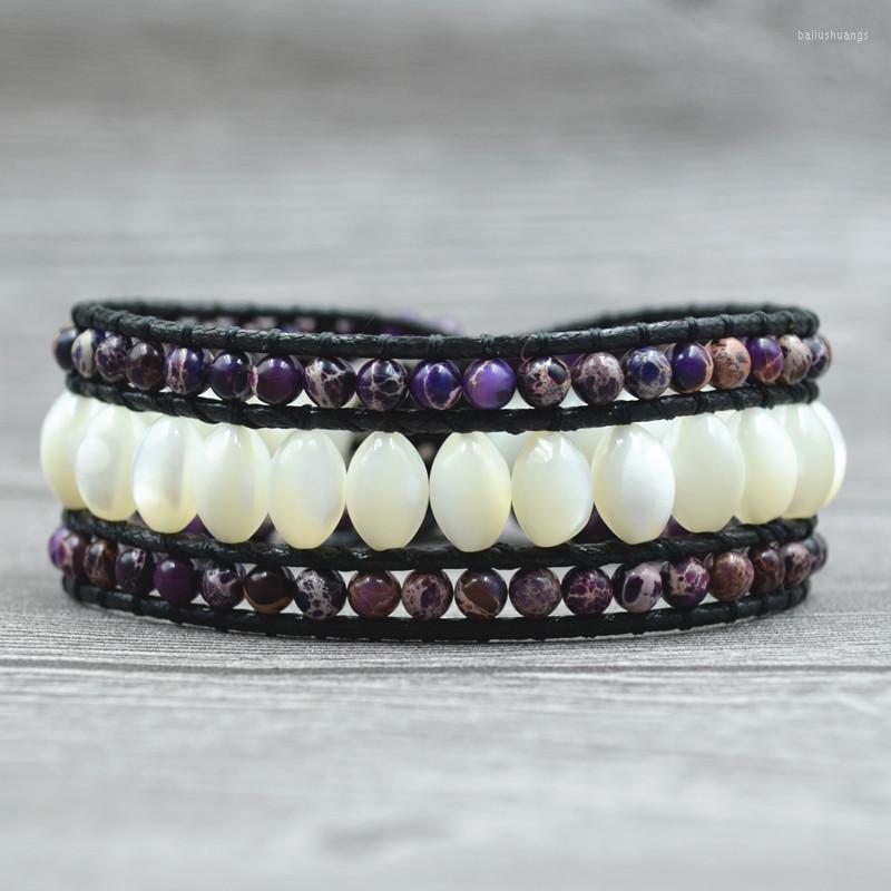 Strand JoursNeige Boho Bracelets White Natural Shell Leather Wrap With Color Stone Bracelet Cuff Vintage Hand Weaving Jewelry
Strand JoursNeige Boho Bracelets White Natural Shell Leather Wrap With Color Stone Bracelet Cuff Vintage Hand Weaving Jewelry