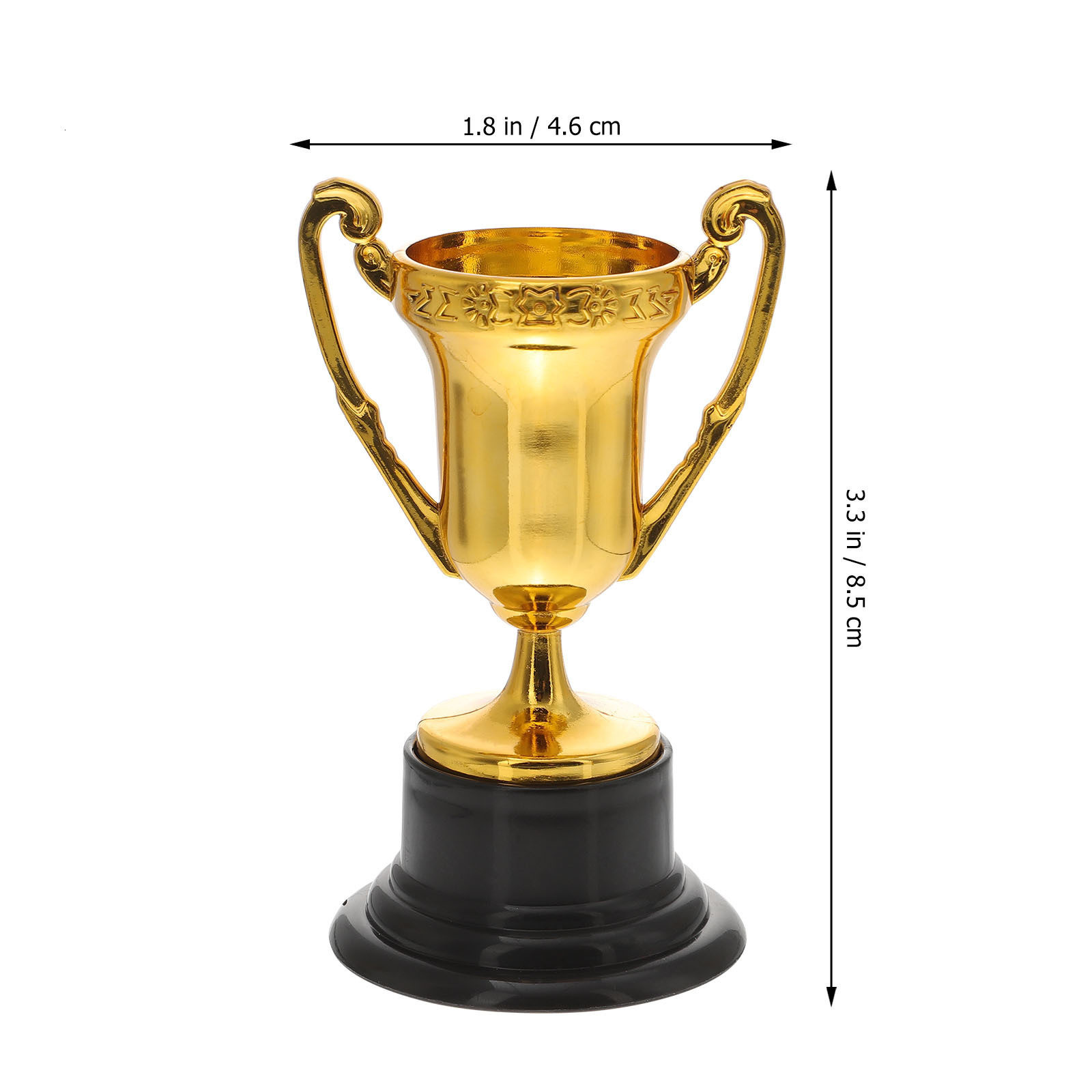 Cheerleading 20Pcs Kids Reward Trophy Plastic trophy children reward toys trophy Prize Cup Children Reward Prizes Small Cup with Base Golden 230420