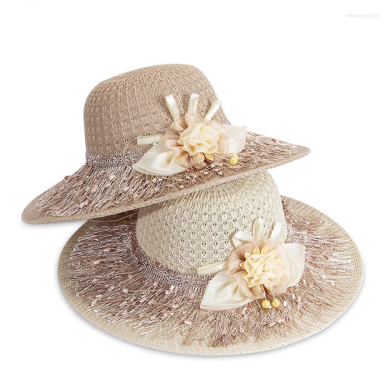 Wide Brim Hats Elegant Fashion Summer Sun Protection Ladies Tassels Flower Outdoor Beach Big Lafite Straw Hat Cap For Women Sunhat, White
Wide Brim Hats Elegant Fashion Summer Sun Protection Ladies Tassels Flower Outdoor Beach Big Lafite Straw Hat Cap For Women Sunhat, White