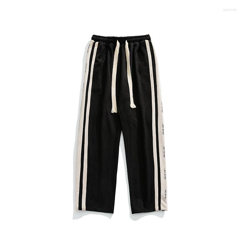Men's Pants Japanese Men's Stitching Sports Striped Knitted Trousers Autumn Contrast Suede Drape Casual, Black
Men's Pants Japanese Men's Stitching Sports Striped Knitted Trousers Autumn Contrast Suede Drape Casual, Black