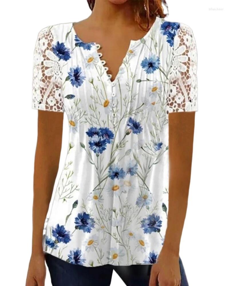 Women's Blouses Summer Spring Women's Loose And Comfortable Casual Lace V Neck Printed Blouse Floral Short Sleeve Elegant Fashion Shirt, Style2
Women's Blouses Summer Spring Women's Loose And Comfortable Casual Lace V Neck Printed Blouse Floral Short Sleeve Elegant Fashion Shirt, Style2